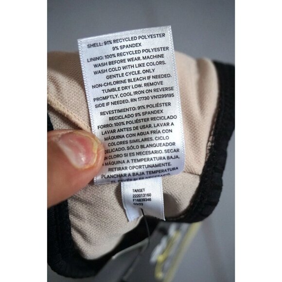 Art Class Girls' Black 'Stay a While' Solid Bikini Swim Top - Size L, NWT - Picture 7 of 7